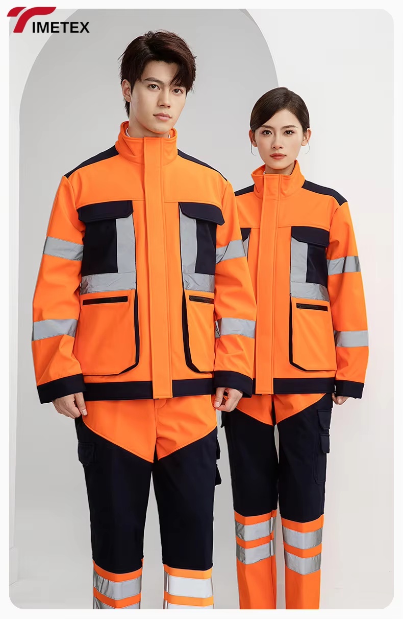 High Visibility Polyester Worker Pants Winter Waterproof Reflective Trousers for Roadway Work Safety Traffic Worker's Winter