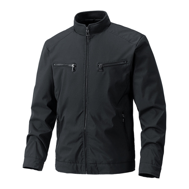 Men's Premium Zipper Casual Jacket for Fall/Winter Stand Collar Minimalist Design for Outdoor Commuting