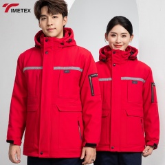 Flame Retardant Anti-Static Rayon Winter Workwear Suit Jacket and Pants Uniform for Car Repair (Unisex)