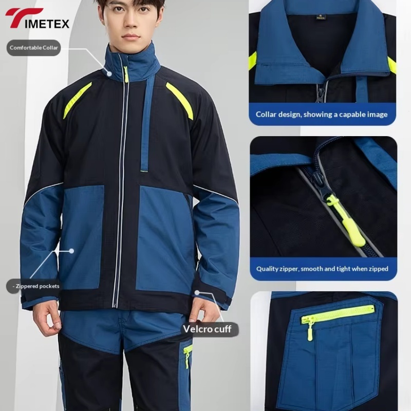 TIMETEX CE Certified Polyester Safety Workwear High Visibility Reflective Breathable Unisex Safety Hoodie Sweatshirt Warmer Work