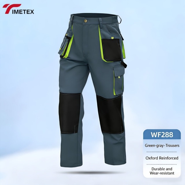 Men's Polyester Construction Site Workwear Durable Work Pants Multi-Pockets Quick Dry Breathable Heat Transfer Printed