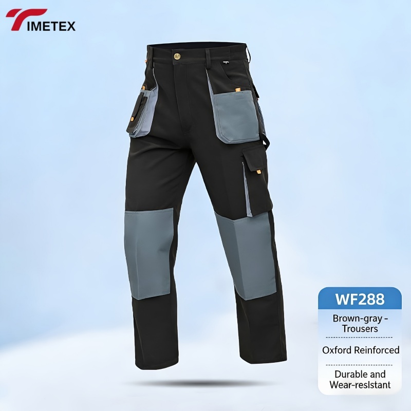 Men's Polyester Construction Site Workwear Durable Work Pants Multi-Pockets Quick Dry Breathable Heat Transfer Printed