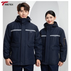 Flame Retardant Anti-Static Rayon Winter Workwear Suit Jacket and Pants Uniform for Car Repair (Unisex)