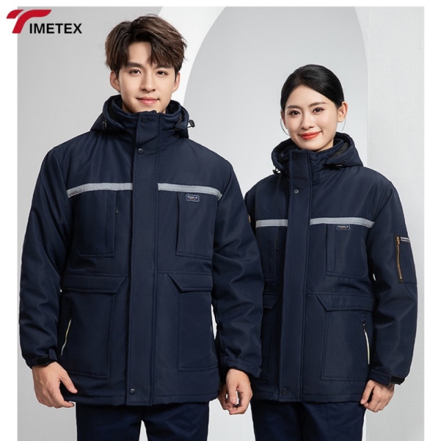 Flame Retardant Anti-Static Rayon Winter Workwear Suit Jacket and Pants Uniform for Car Repair (Unisex)
