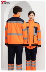 High Visibility Polyester Worker Pants Winter Waterproof Reflective Trousers for Roadway Work Safety Traffic Worker's Winter