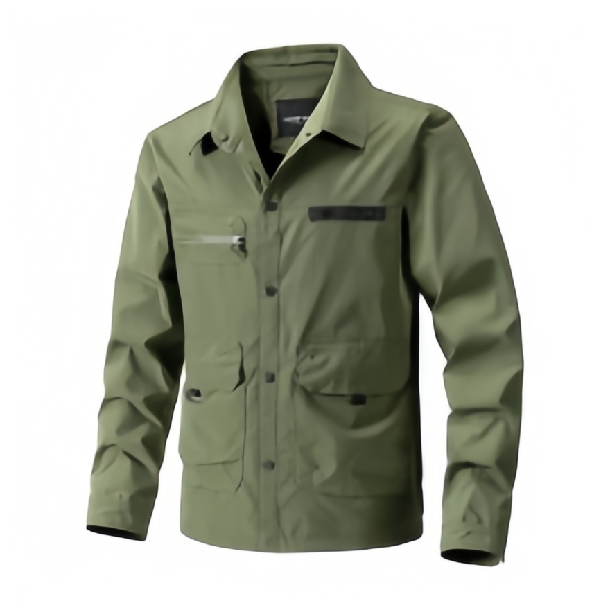Men's Slim Fashion Jacket for Spring Autumn and Winter Stand Collar Trendy Shirt From Manufacturer for Outdoor Wear