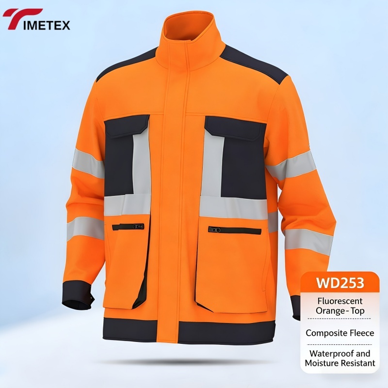 Industrial Construction Hi Vis Work Wear Custom Winter Heavy Worker Reflective Security Mechanical Men Breathable Warm Coat