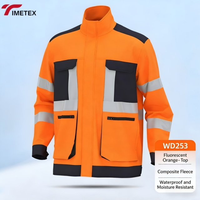 Industrial Construction Hi Vis Work Wear Custom Winter Heavy Worker Reflective Security Mechanical Men Breathable Warm Coat