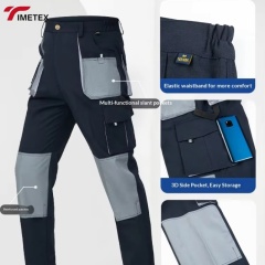 Men's Polyester Construction Site Workwear Durable Work Pants Multi-Pockets Quick Dry Breathable Heat Transfer Printed