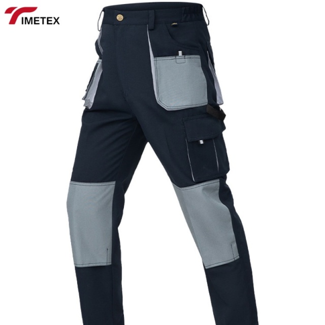 Men's Polyester Construction Site Workwear Durable Work Pants Multi-Pockets Quick Dry Breathable Heat Transfer Printed