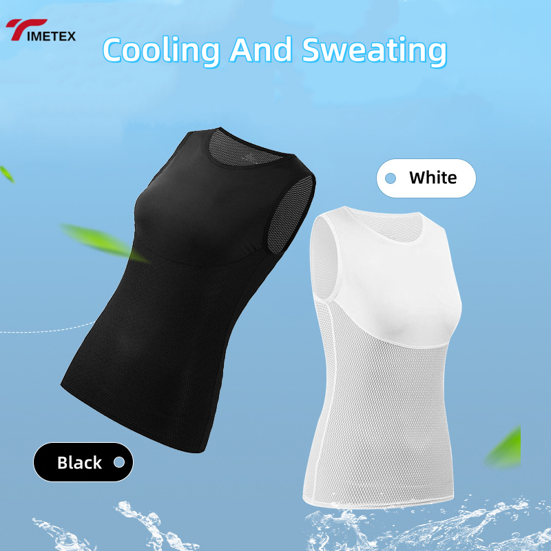 TIMETEX Lightweight Mesh Sleeveless Vest Cycling Summer Quick Dry Breathable Tank Top Road Bike Sports for Women