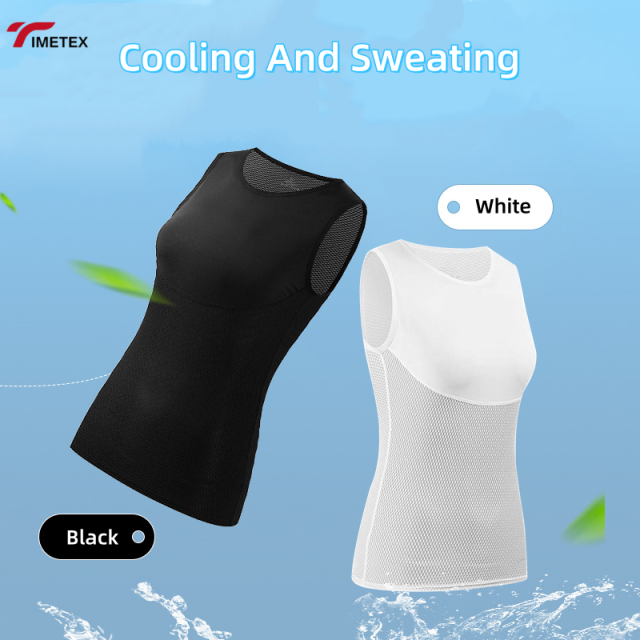 TIMETEX Lightweight Mesh Sleeveless Vest Cycling Summer Quick Dry Breathable Tank Top Road Bike Sports for Women