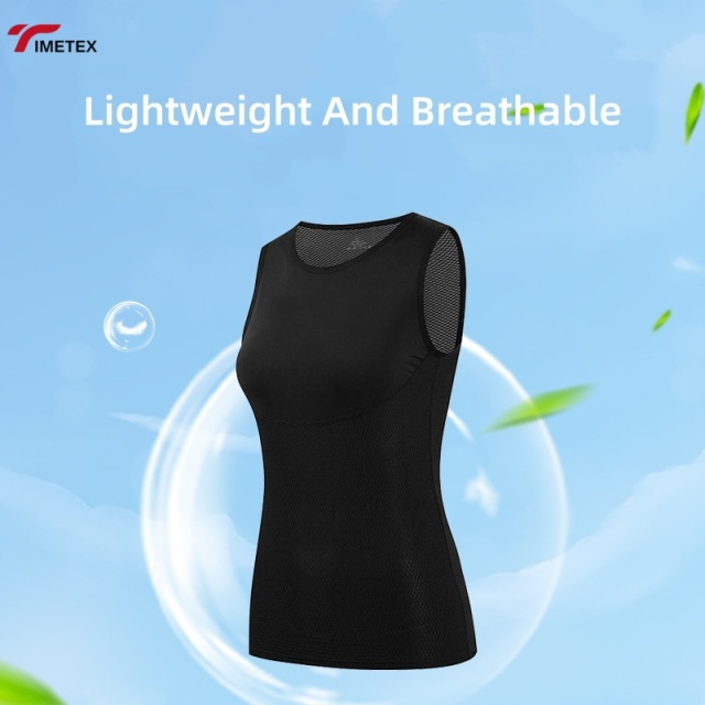 TIMETEX Lightweight Mesh Sleeveless Vest Cycling Summer Quick Dry Breathable Tank Top Road Bike Sports for Women