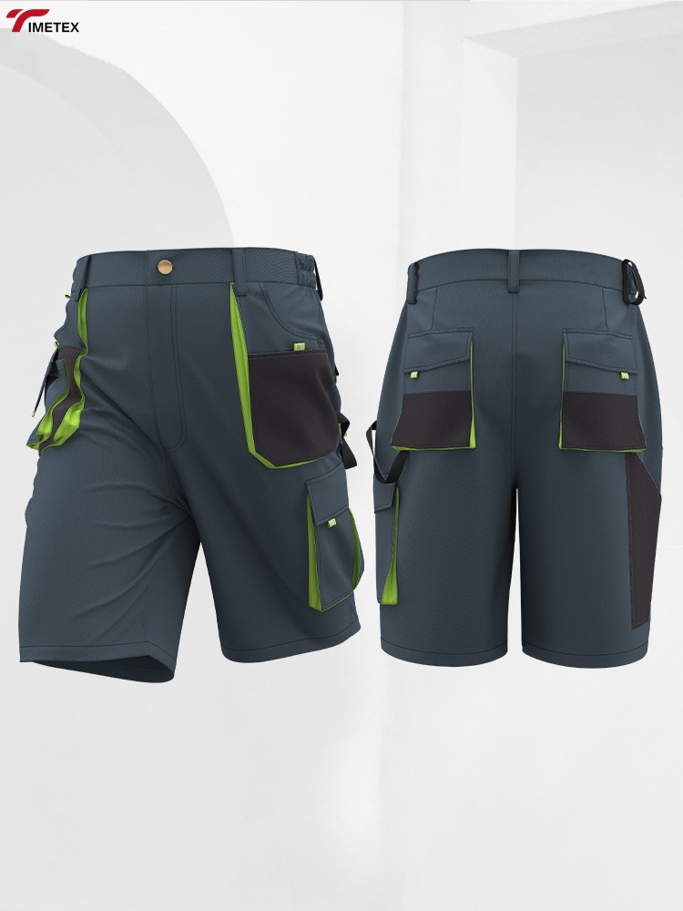 TIMETEX Men's Multi-pocket Wear-resistant Work Shorts Custom Solid Quick Dry Breathable Outdoor Hiking Casual Shorts