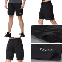 TIMETEX OEM Summer Mens Gym Shorts Custom Logo Black Drawstring Quick-dry Essential Shorts Basketball Training Shorts
