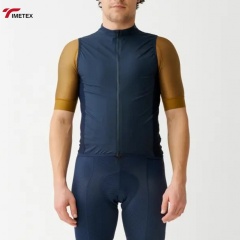 TIMETEX Men's Spandex/Polyester Cycling Sleeveless Windbreaker Vest Waterproof Breathable Lightweight Double Zipper Side Outdoor