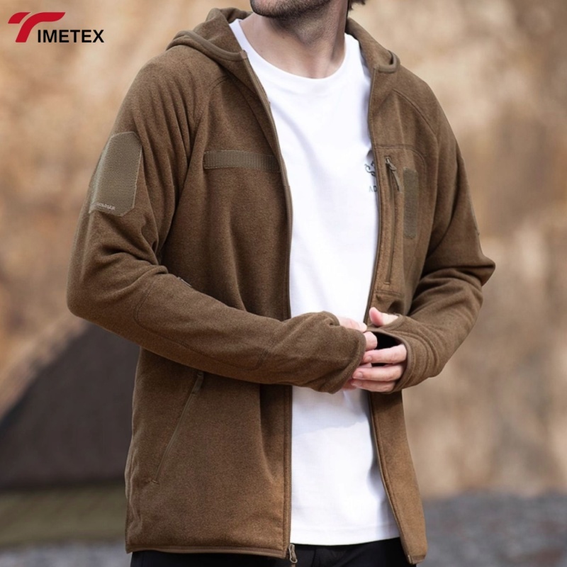 Men's Fleece Pullover with Thick Insulation for Winter and Autumn Warm and Windproof Polar Jacket Outdoor Sport Clothing