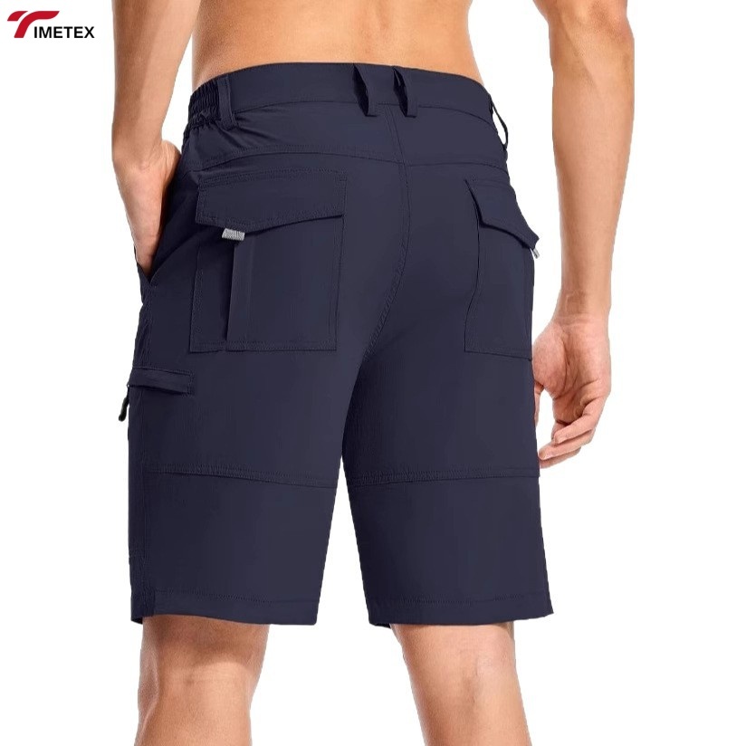TIMETEX Men's New Design Solid Color Shorts De Hombre Hiking Wear for Adults with Zipper Fly Closure