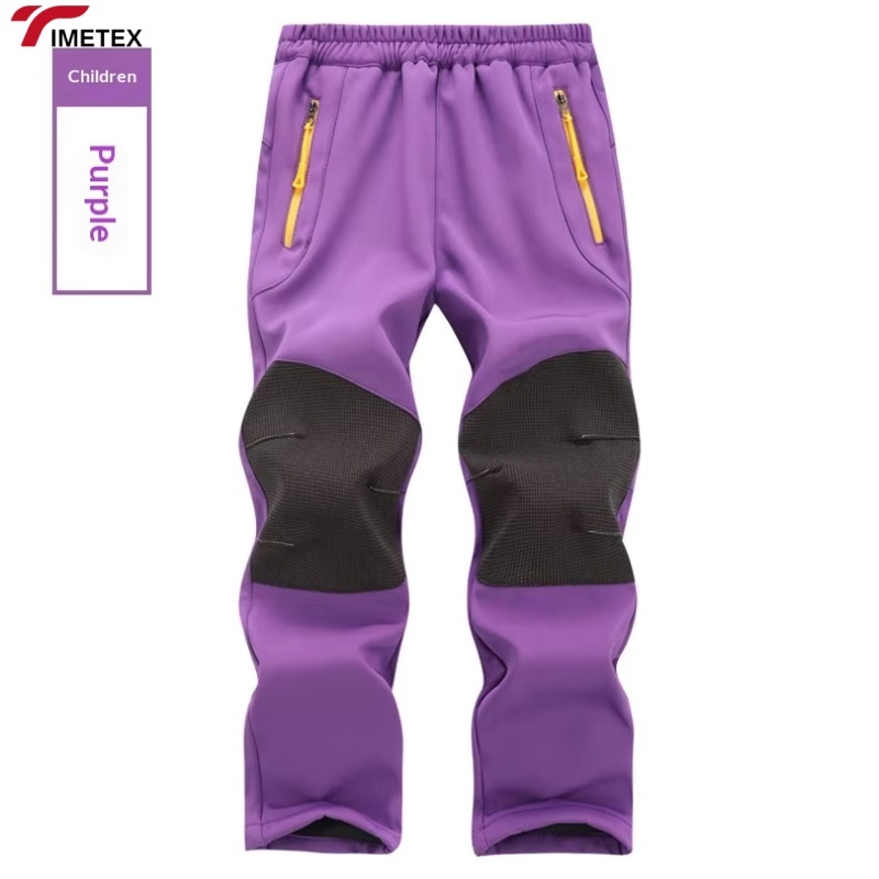 Winter Thickened Waterproof Softshell Outdoor Hiking Pants for Unisex  Fleece-Lined Breathable Windproof Solid Washed
