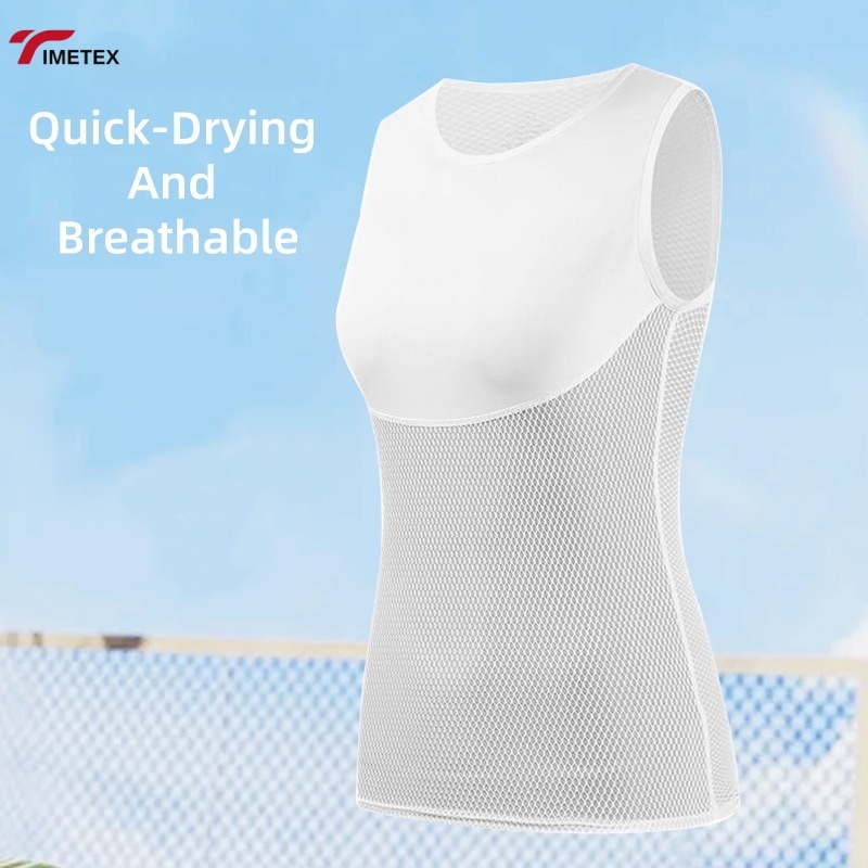 TIMETEX Lightweight Mesh Sleeveless Vest Cycling Summer Quick Dry Breathable Tank Top Road Bike Sports for Women
