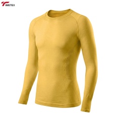 TIMETEX Wool/Viscose Quick Dry Long Sleeve Unisex Crew Neck Athletic Shirt Moisture Wicking Breathable Anti-Odor Anti-Bacterial