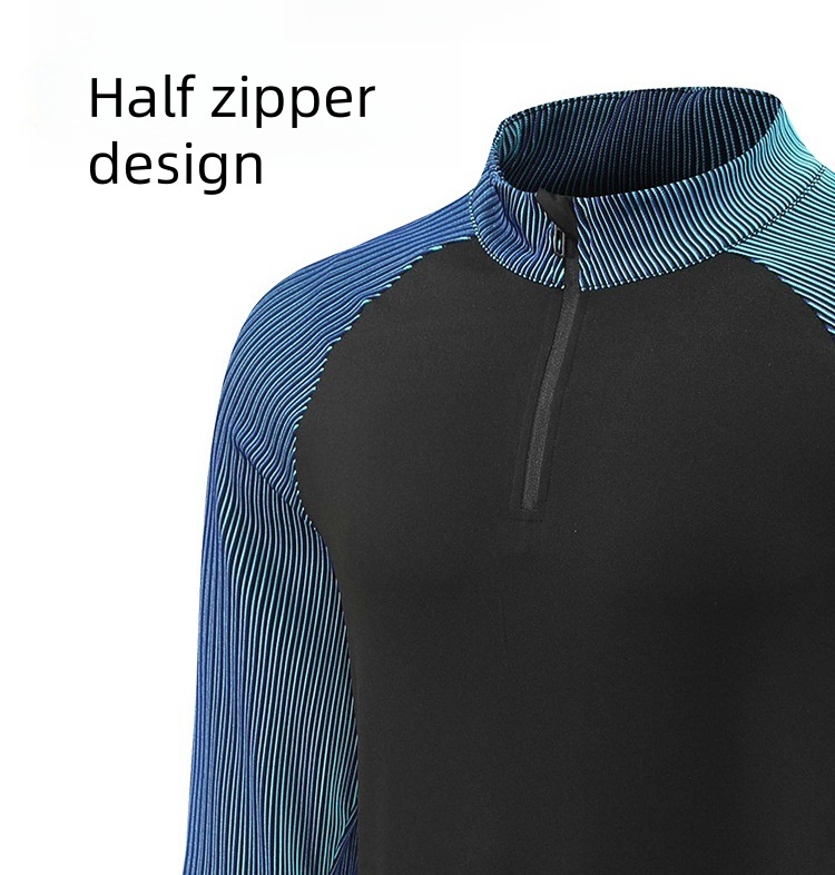 Men's Long-Sleeved Half Zip Quick Dry Breathable  Custom Football Tracksuit for Men Essential Tracksuit