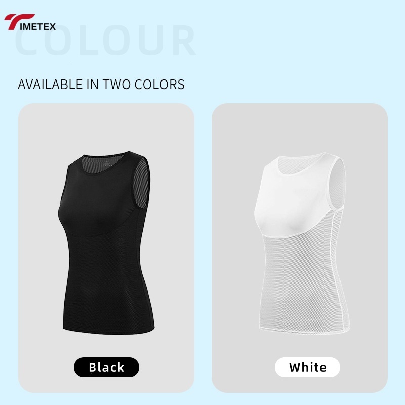TIMETEX Lightweight Mesh Sleeveless Vest Cycling Summer Quick Dry Breathable Tank Top Road Bike Sports for Women