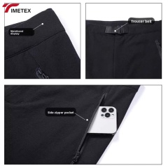 Buttons Gym Pants Straight Leg Men Polyester Spandex Golf Pants High Quality Four Pocket Men Golf Pants