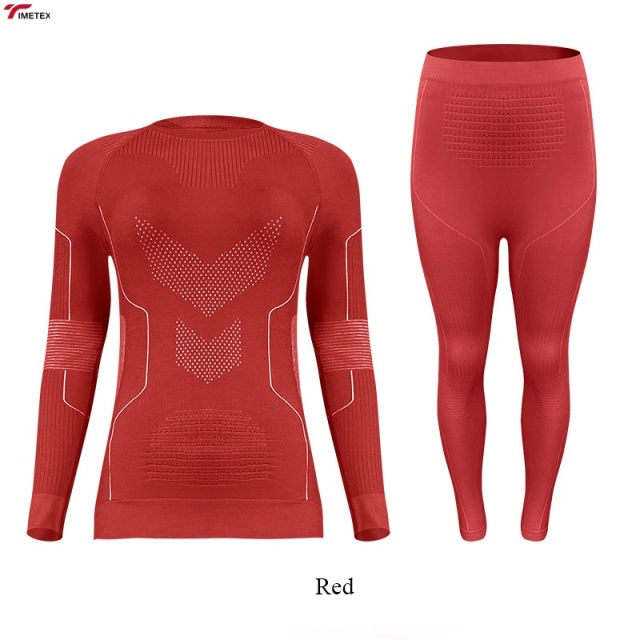 TIMETEX Unisex Wool Ski Base Layer Quick Dry Warm Thermal Underwear Top Moisture Wicking for Outdoor Hiking Mountaineering