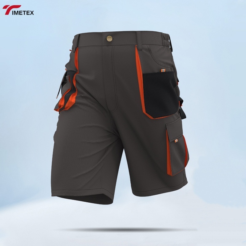 TIMETEX Men's Multi-pocket Wear-resistant Work Shorts Custom Solid Quick Dry Breathable Outdoor Hiking Casual Shorts