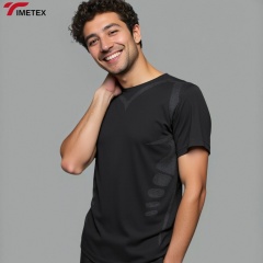 TIMETEX Quick Dry Breathable Men's Short Sleeve T-Shirt Machine Washable Athletic Top for Running Training