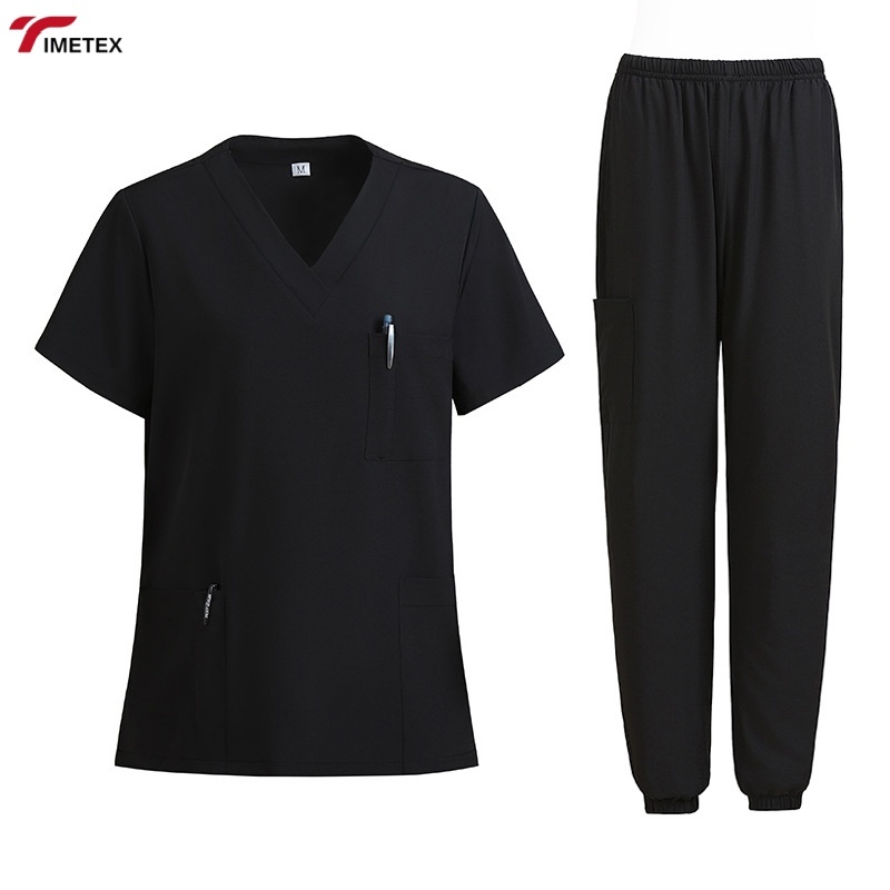 TIMETEX Medical Scrubs Elastic Quick Dry Breathable Lightweight Moisture Wicking Surgical Isolation Gowns Unisex Hospital Use