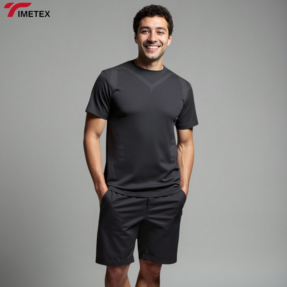 TIMETEX Quick Dry Breathable Men's Short Sleeve T-Shirt Machine Washable Athletic Top for Running Training