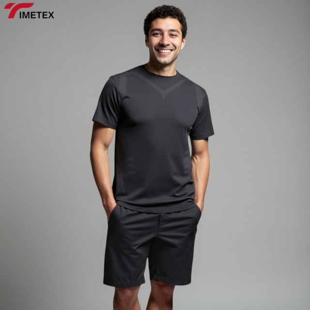 TIMETEX Quick Dry Breathable Men's Short Sleeve T-Shirt Machine Washable Athletic Top for Running Training
