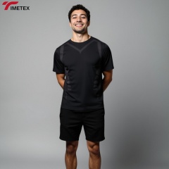 TIMETEX Quick Dry Breathable Men's Short Sleeve T-Shirt Machine Washable Athletic Top for Running Training