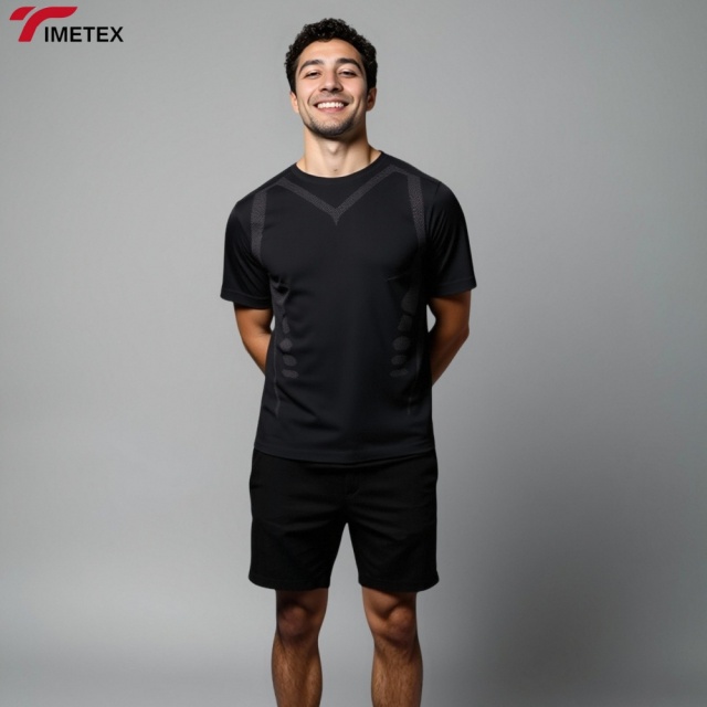 TIMETEX Quick Dry Breathable Men's Short Sleeve T-Shirt Machine Washable Athletic Top for Running Training