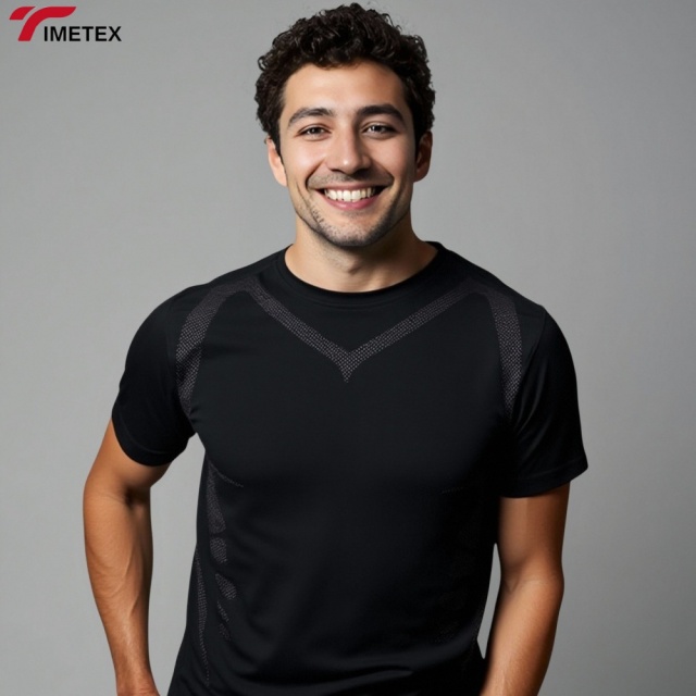 TIMETEX Quick Dry Breathable Men's Short Sleeve T-Shirt Machine Washable Athletic Top for Running Training