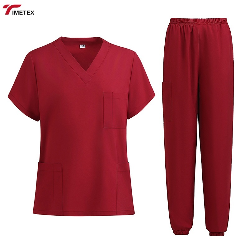 TIMETEX Medical Scrubs Elastic Quick Dry Breathable Lightweight Moisture Wicking Surgical Isolation Gowns Unisex Hospital Use