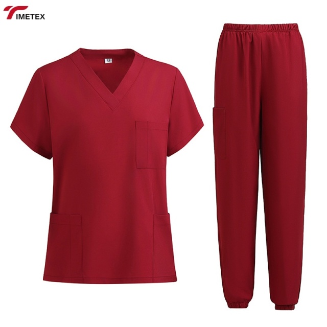 TIMETEX Medical Scrubs Elastic Quick Dry Breathable Lightweight Moisture Wicking Surgical Isolation Gowns Unisex Hospital Use