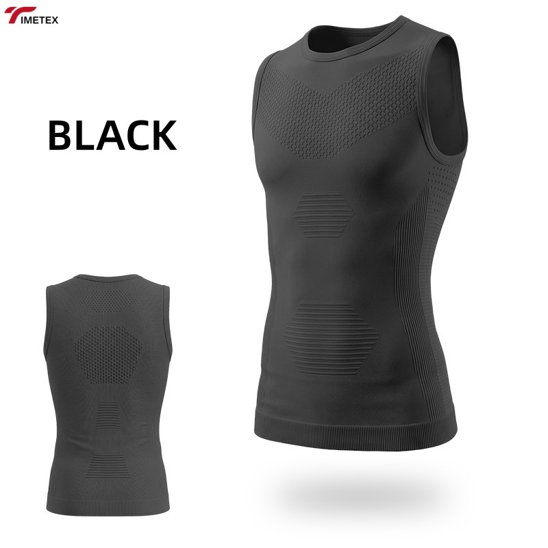 TIMETEX Summer Mens Quick Dry Breathable Compression T-Shirt - Short Sleeve Tight Fitness Top for Casual Sports