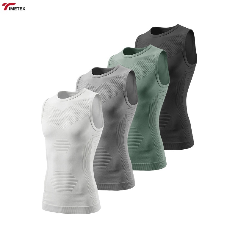 TIMETEX Summer Mens Quick Dry Breathable Compression T-Shirt - Short Sleeve Tight Fitness Top for Casual Sports
