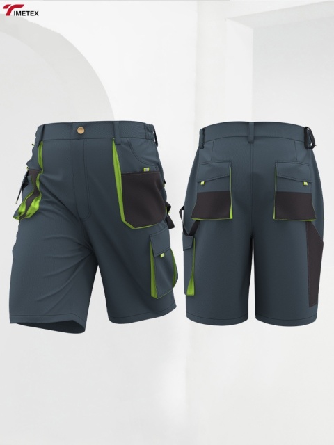 TIMETEX Men's Multi-pocket Wear-resistant Work Shorts Custom Solid Quick Dry Breathable Outdoor Hiking Casual Shorts