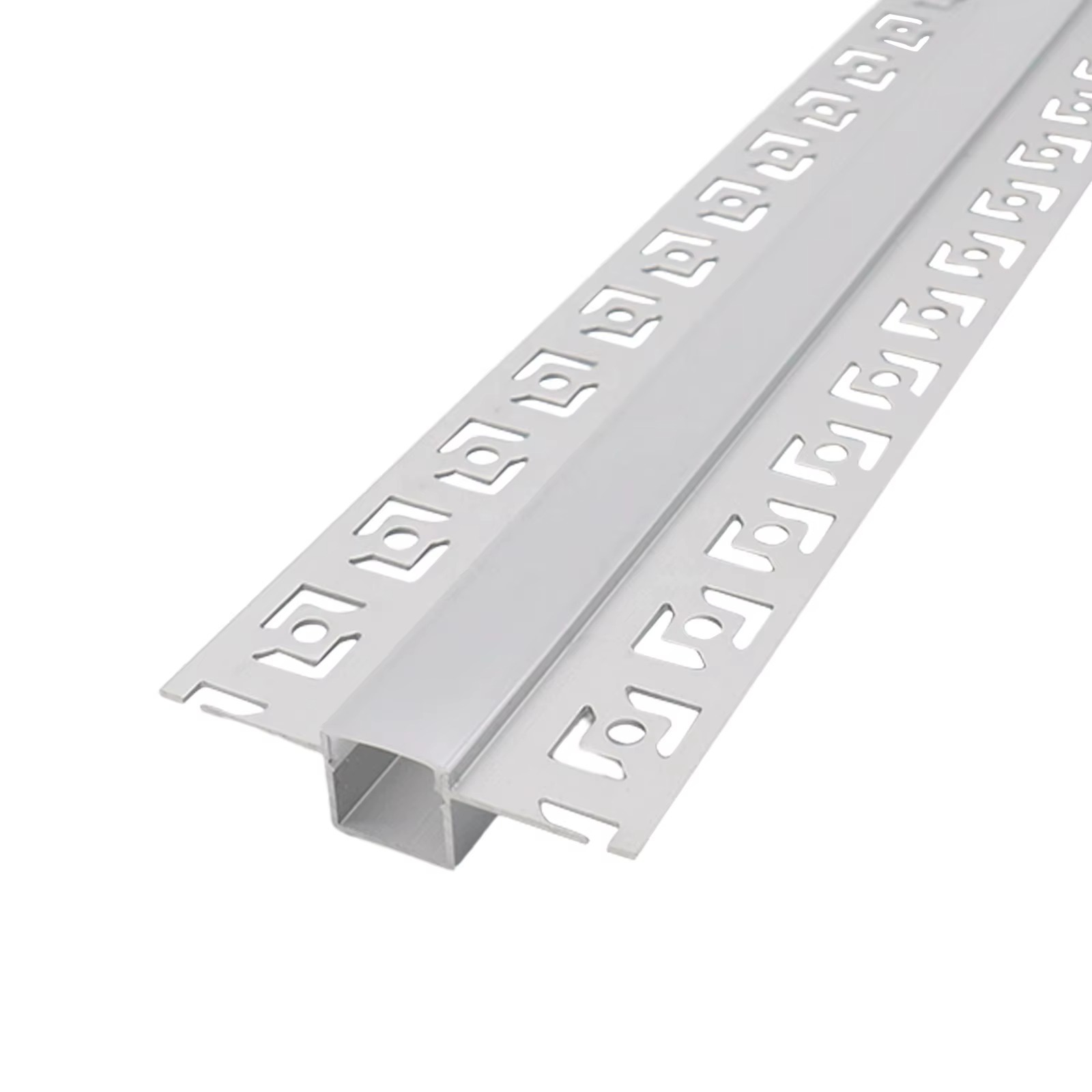 5050 Aluminum Alloy 6000 Series 50×50mm Silver Office Light Diffuser Smart LED Light Strip