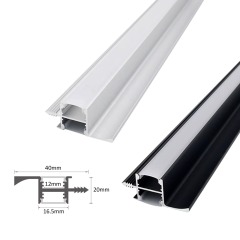 Wholesale 40×20mm Aluminum Kitchen LED Profile – Surface Mounted Cabinet Strip Light Channel for Modern Lighting