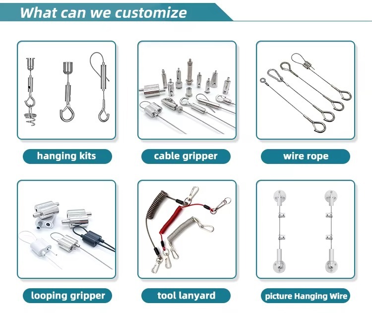 Galvanized Steel Wire Cable Hanger Ceiling Hanging Suspension Kit for Hanging System