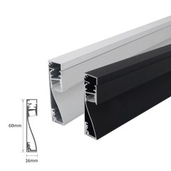 Wholesale Customizable LED Aluminum Skirting Board 60×16mm – Flexible Alloy Profile for Commercial Lighting