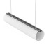 Suspended Round LED Profile with PC Diffuser for Architectural Linear Lighting