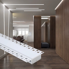 Plaster-in LED Channel with Diffuser for Drywall & Gypsum Recessed Lighting