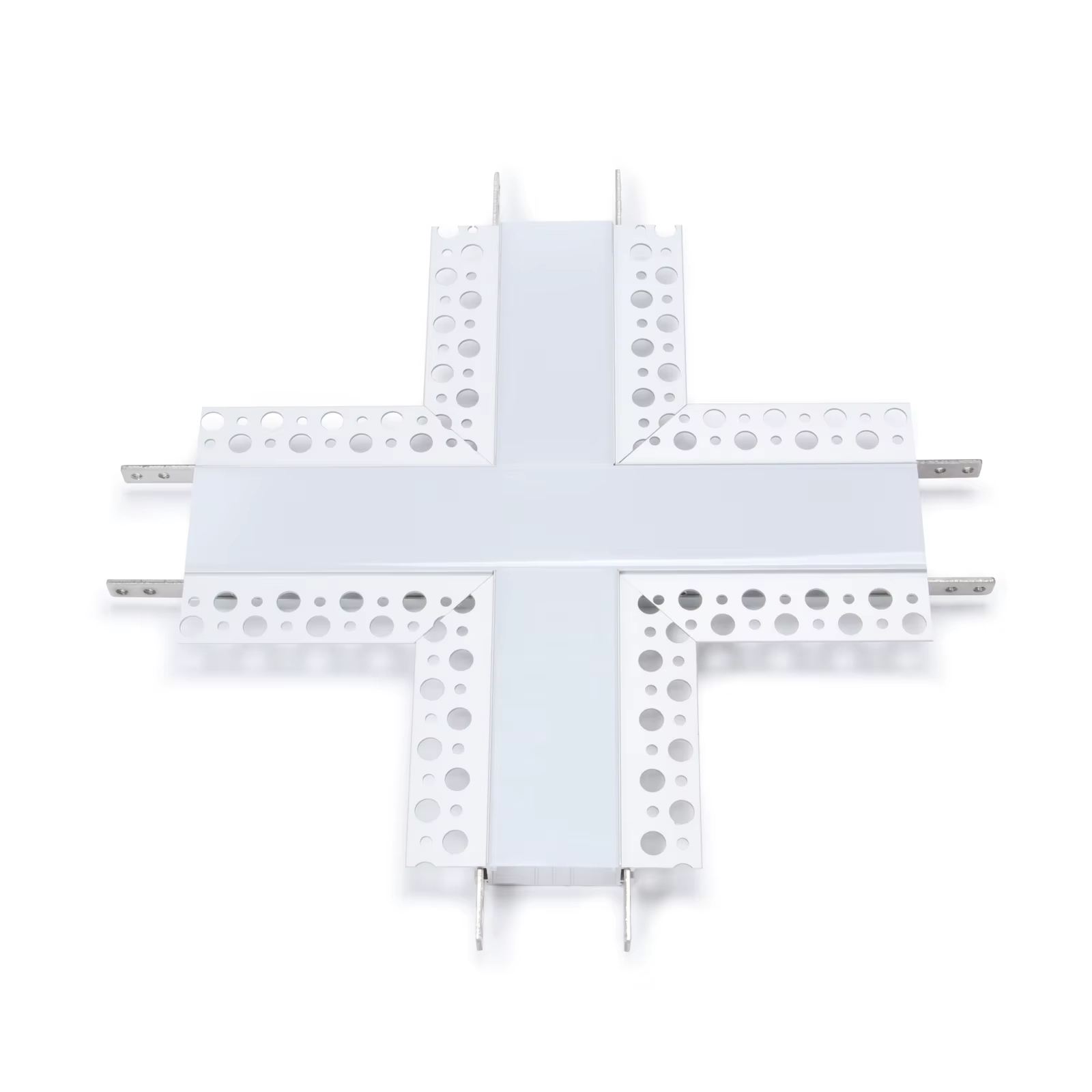 Plaster-in LED Channel with Diffuser for Drywall & Gypsum Recessed Lighting