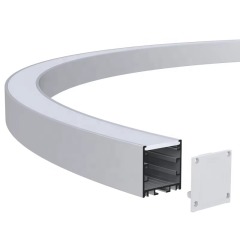 Suspended Customization Circular Curve Linear Aluminum Alloy Bendable Flexible Round LED Profile for Ceiling Lighting